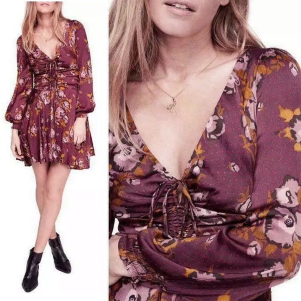 NWT Free people longsleeve morning light dress 0